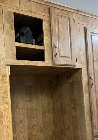 Cabinet doors installed
