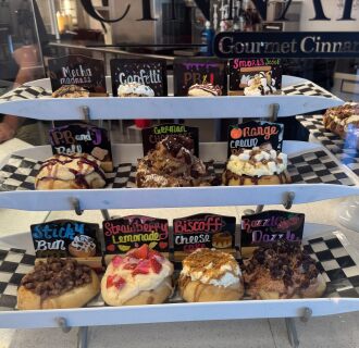 A large selection of toppings