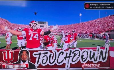 Indiana Touchdown but they lost to Ohio State