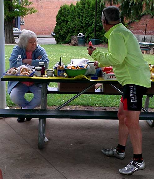 The last rest stop just for those doing the long ride