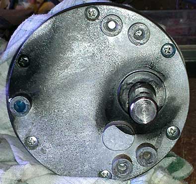 The motor gear is removed.