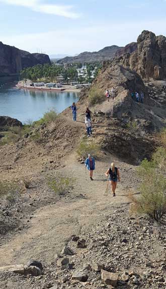 Hiking with a group at Buckskin State Park