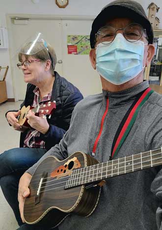 Gwen and Me at Ukulele Class