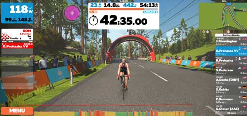 Riding Zwift