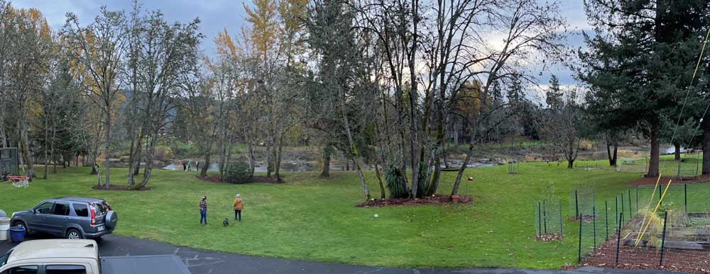 View of Erik's backyard toward the South Umpqua