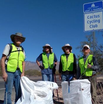 I joined the Cactus Cycling Club road clean up crew