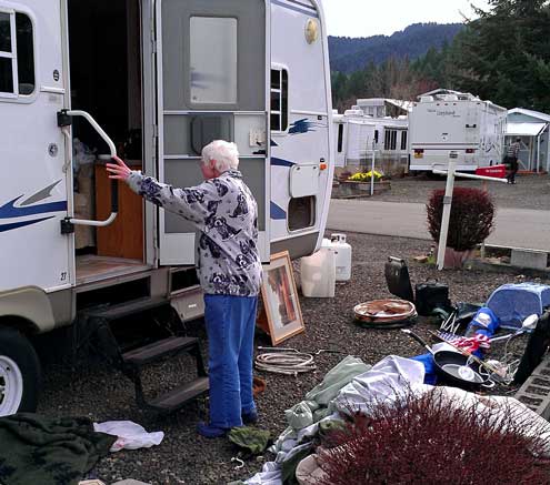 Fred and Rita are the first to stop by to see our purchase