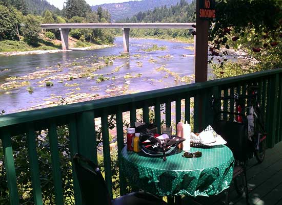 View from the deck of the Tyee Cafe