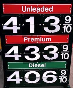 Unleaded is more expensive than diesel