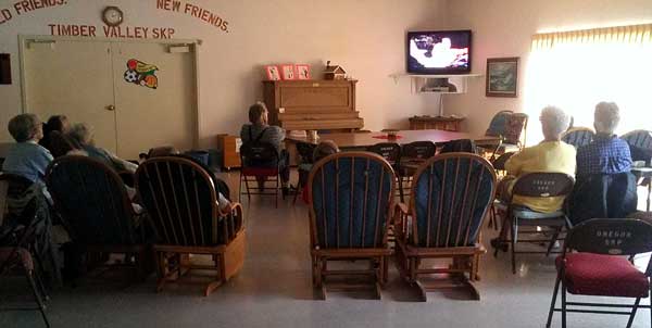 Watching the Long, Long Trailer together in the clubhouse