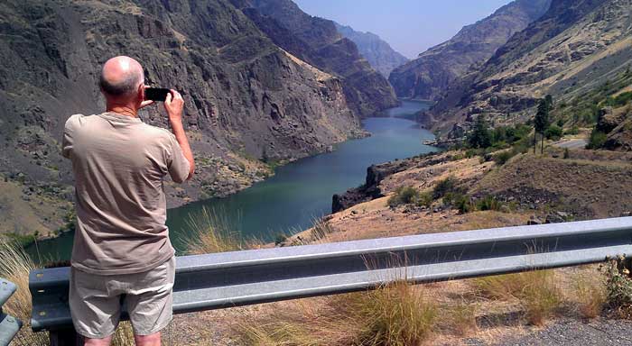 Ralph taking a Hells Canyon photo