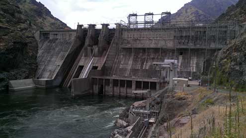 Hells Canyon Dam, 23 miles from Oxbow, Oregon