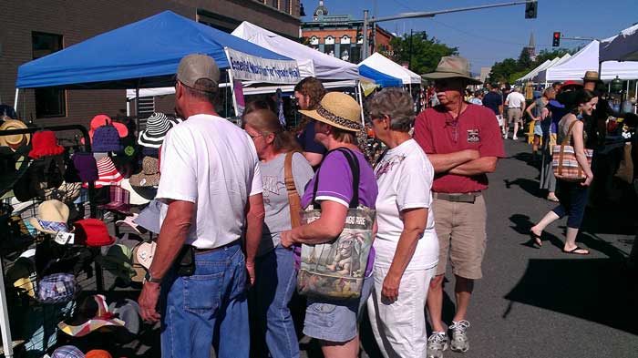 shopping at the Missoula Farmer's Market