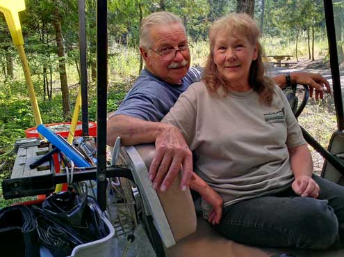 Our hosts at Outlet Bay Campground, Charlie and Doris