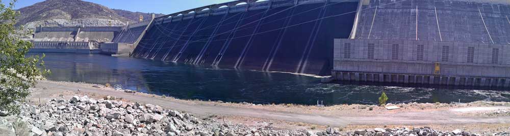 The Grand Coulee Dam face