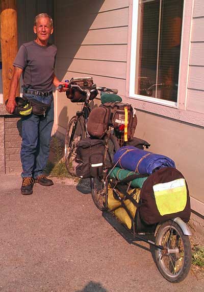 Paul touring the USA on a bicycle