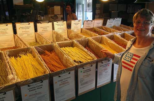 Gwen chooses Lavender pasta for dinner