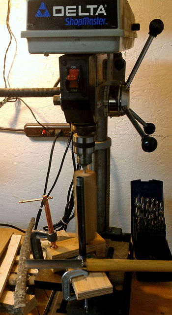 My make-shift wood lathe