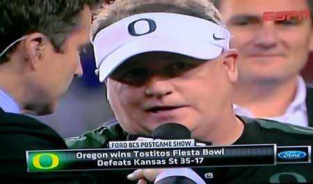 Oregon Duck win the Fiesta Bowl