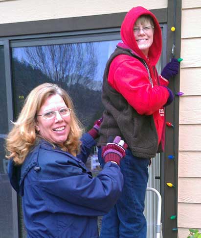 Taking down the Christmas decorations