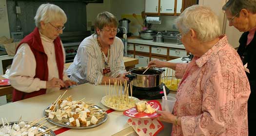 Valentine party at the clubhouse