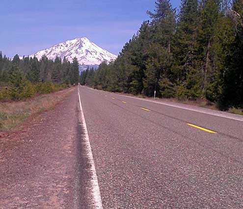 Mt. Shasta in northern California from Highway 89