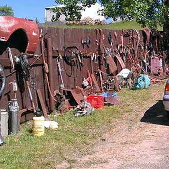This was a permanent yard sale, lots of used auto and motorcycle parts, nothing for us