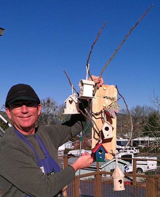 The last project, the birdhouse clock