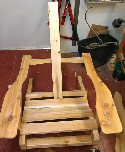 Testing assembly and chair back angle