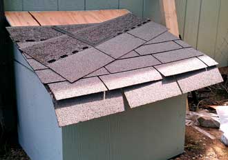 Three tab shingles are added