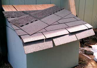 Three tab shingles are added