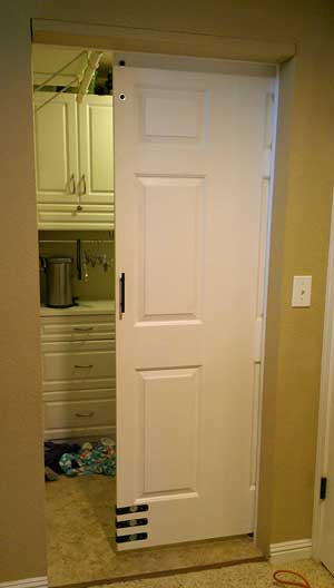 Barn door for the laundry room