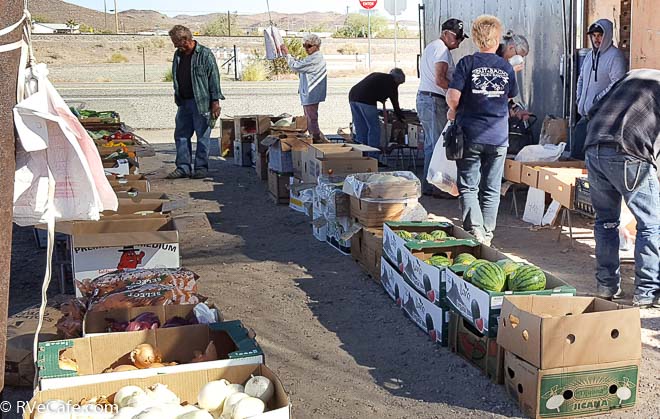 Fresh vegitables and fruit in Bouse