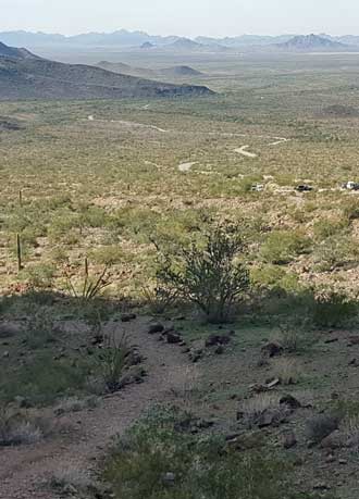 View to the desert floor