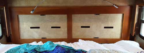 The headboard has been raised about 8 inches