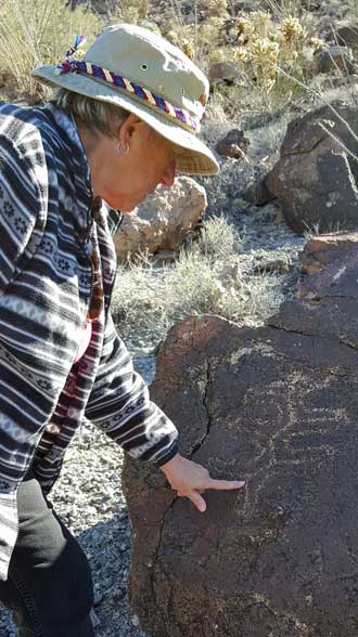 Mine shaft behind Jeanne's petroglyph