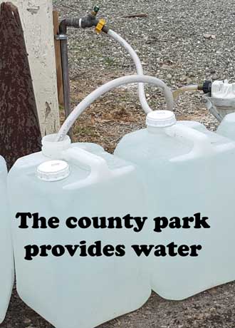 Jugs are filled at the county park