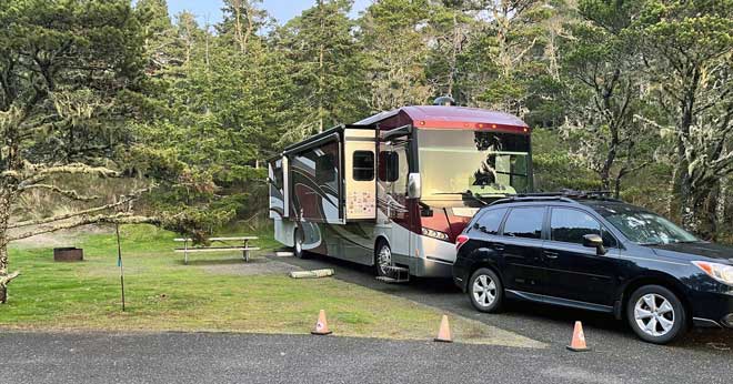 Parked at Bullard Beach State Park