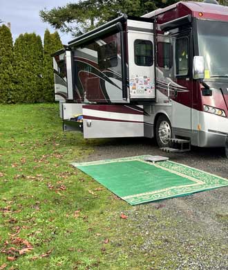 Parked at the Brookings Elks Lodge