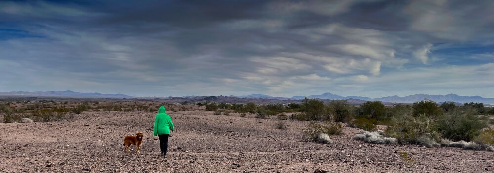 Desert hike with Gwen and Abby