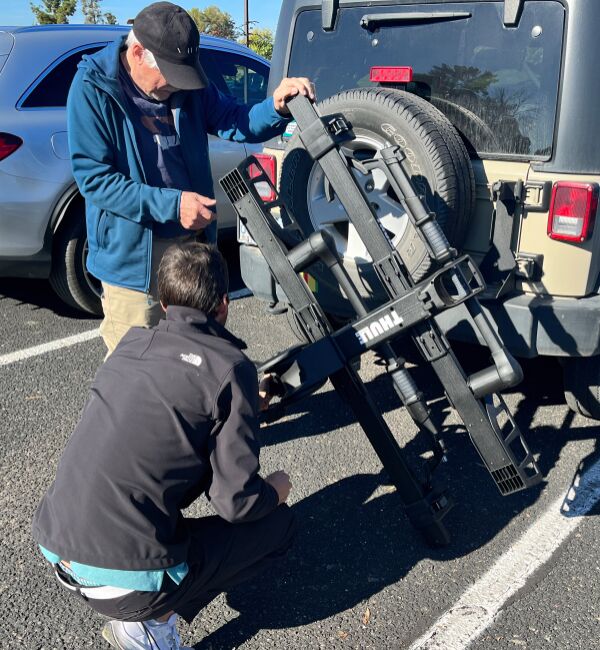 Gary gets a new bicycle rack