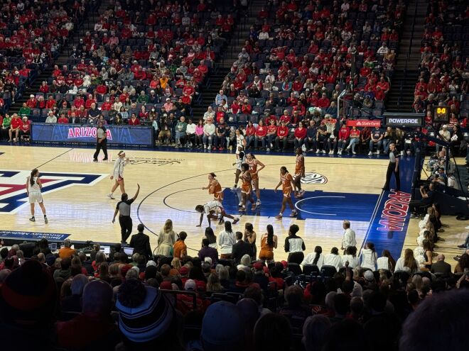 Arizona Ladies playing the Texas Longhorn ladies