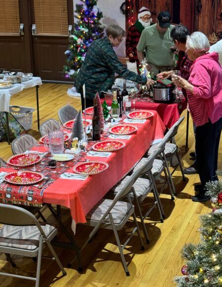 Our table in the clubhouse