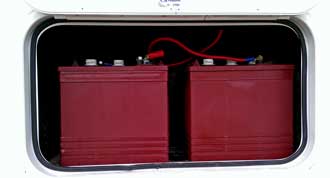Two Trojan T-125 are installed into the Cameo battery compartment