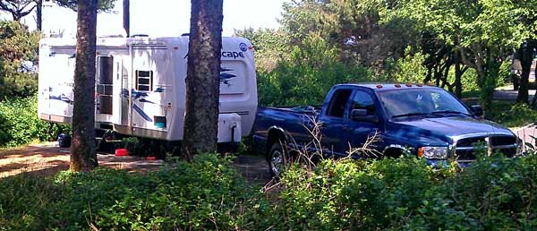 Site 48 at Tillicum Beach campground near Yachats, Oregon