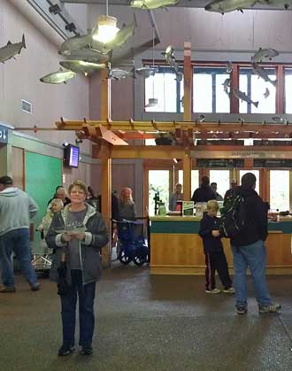 Entering the Oregon Coast Aquarium in Newport