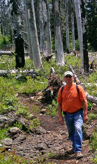 This was a relatively easy 2 mile hike to Square Lake. Behind: An enlarged view showing Square Lake.