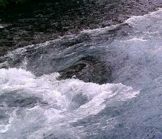 Wizard Falls, Behind: a larger view of Wizard Falls, the location of Wizard Falls Fish Hatchery