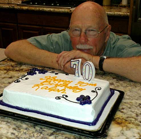 Ralph surprised at his birthday party, Behind: Ralph shopping at the Woodshed