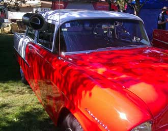 '55 Chevy, Behind: Mercury with a sunroof